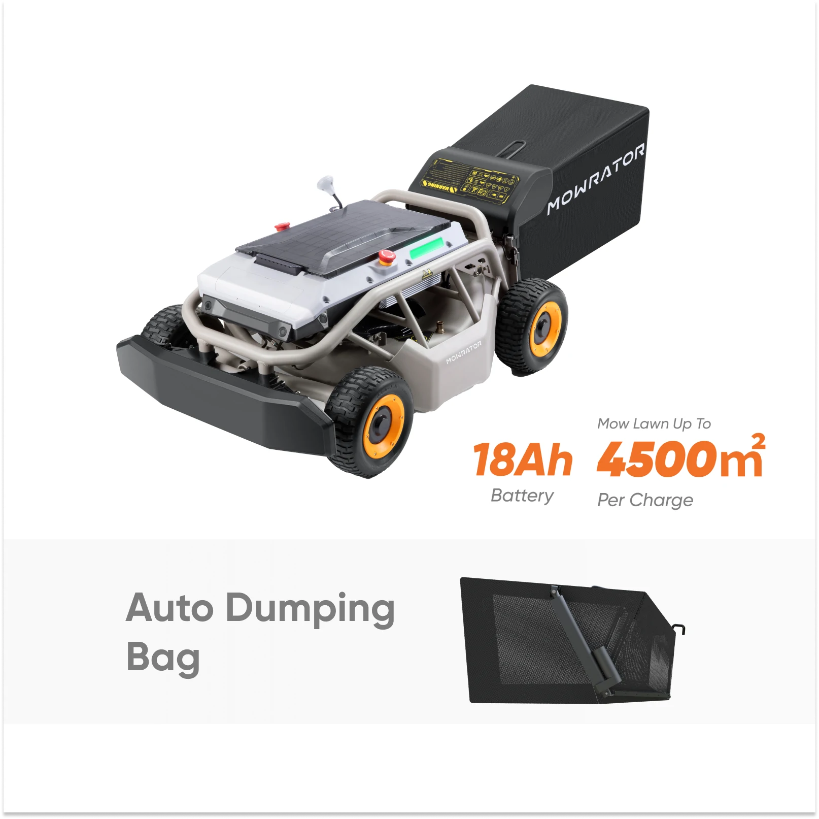 S1 4WD 18Ah Hassle-Free Mowing Bundle No Manual Dumping, Allergy