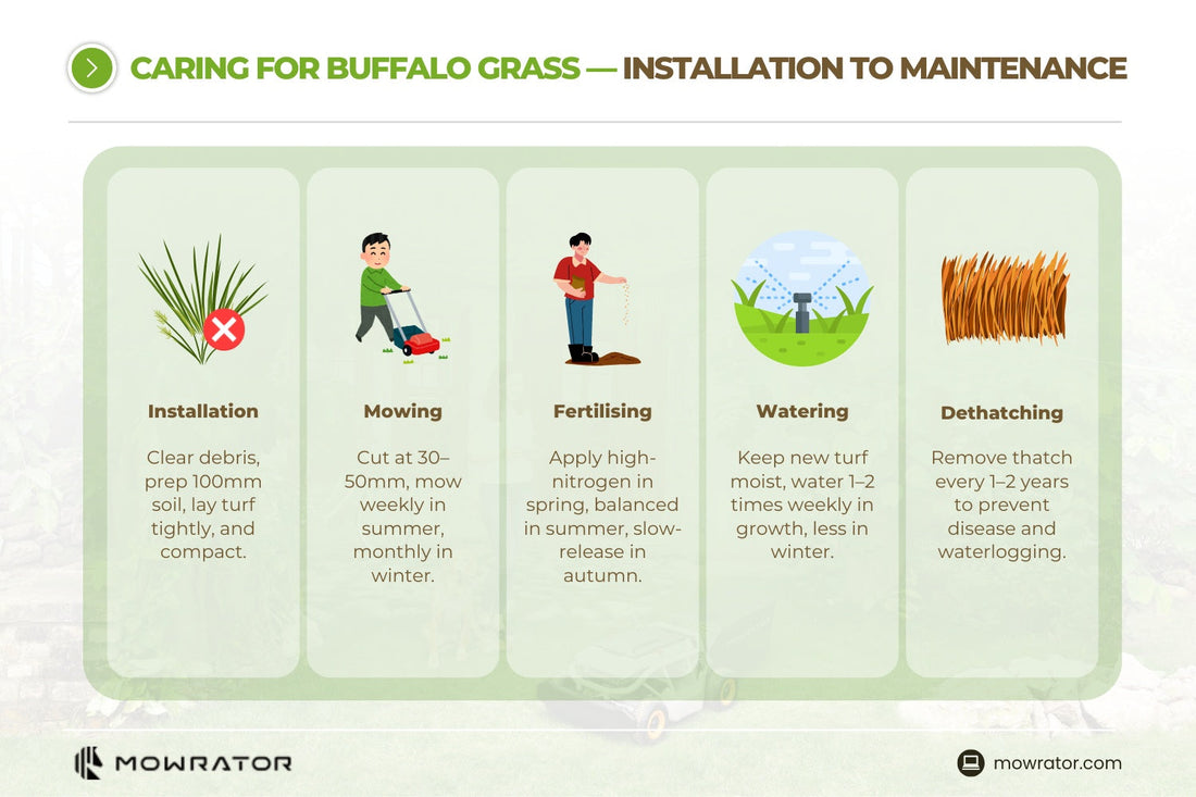 When to Mow New Buffalo Turf