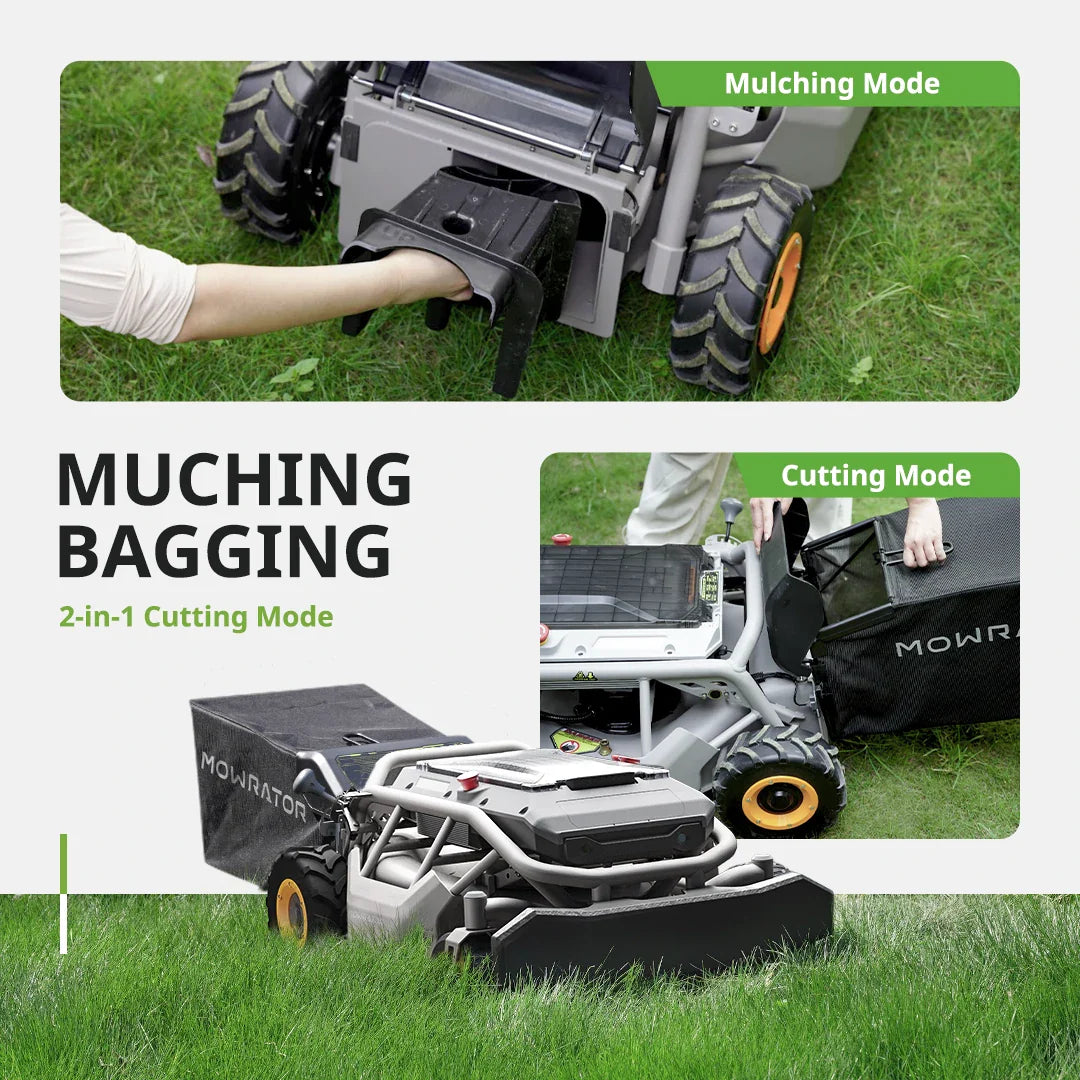 low grass mowing bundle: mowrator s1 2wd 12ah lawn mower+low-cut blades