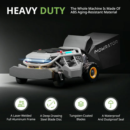 Wet Grass Handling Bundle: Mowrator S1 2WD 12Ah Lawn Mower+High Lift Mowing Blades