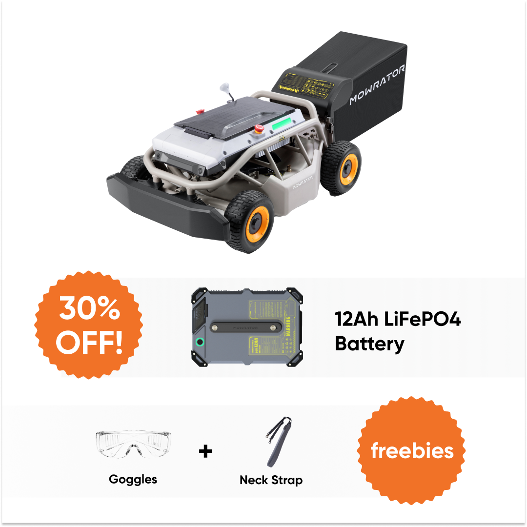 extended power bundle: mowrator s1 4wd 18ah lawn mower+extra 12ah battery