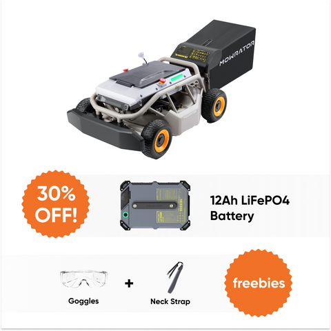 Extended Power Bundle: Mowrator S1 4WD 18Ah Lawn Mower+Extra 12Ah Battery