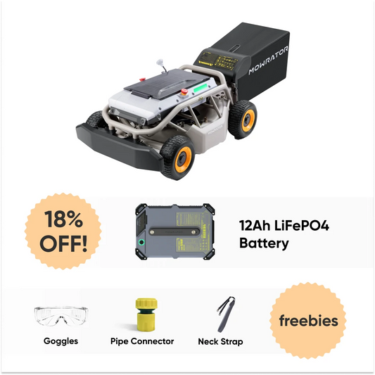 Landscaping Essentials Bundle: Mowrator S1 4WD 18Ah Lawn Mower+Extra 12Ah Battery