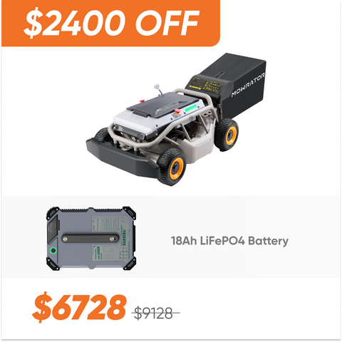 Landscaping Essentials Bundle: Mowrator S1 4WD 18Ah Lawn Mower+Extra 18Ah Battery