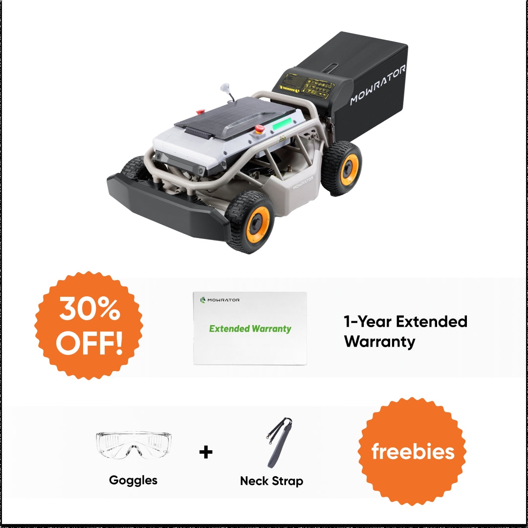 extended warranty bundle: mowrator s1 4wd 18ah lawn mower+1-year extended warranty