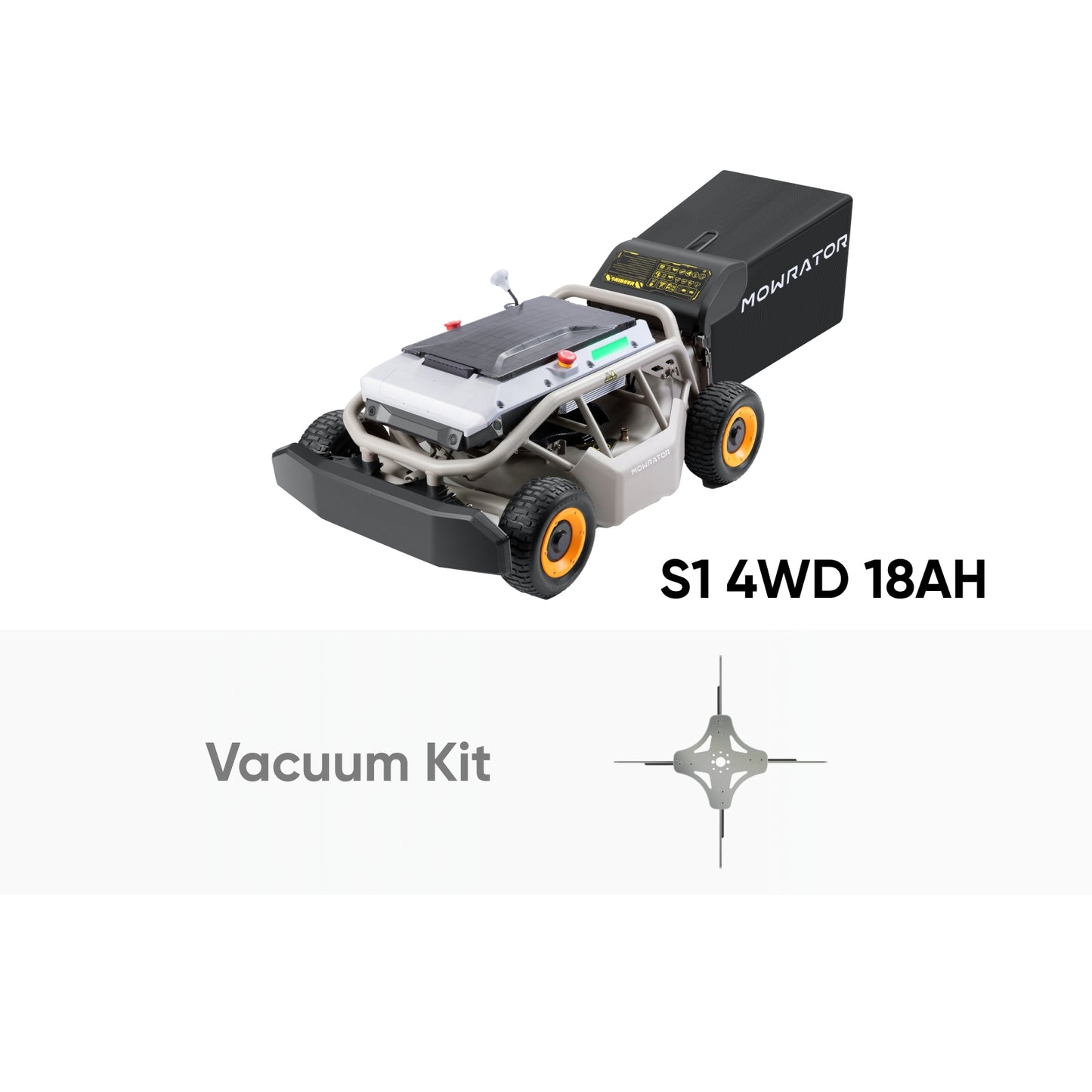 s1 4wd 18ah mow-vac bundle | powerful leaf vacuuming & slope mowing