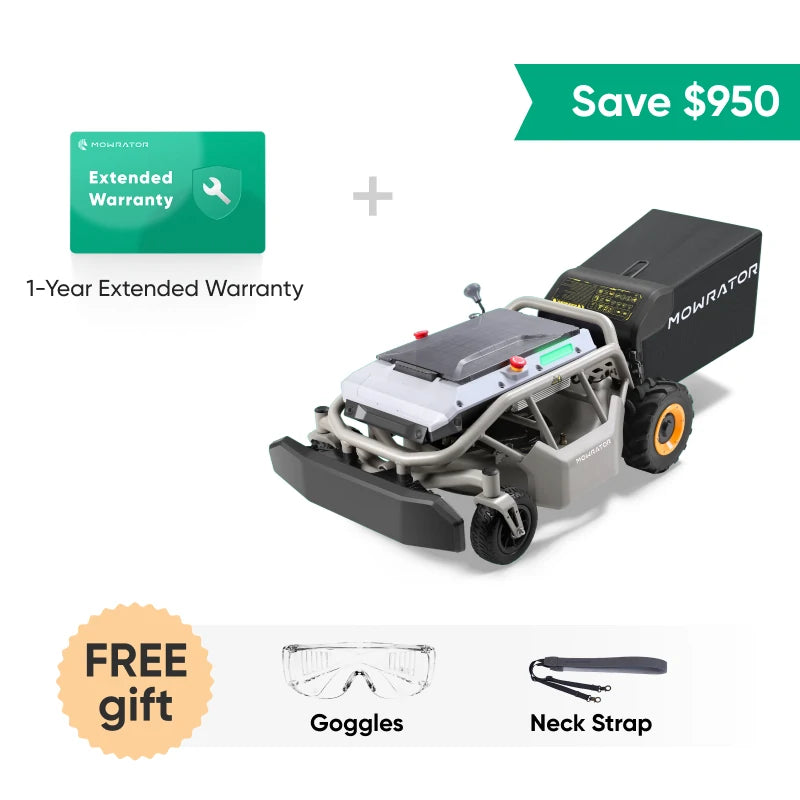 worry-free warranty bundle: mowrator s1 2wd 12ah lawn mower+1-year extended warranty