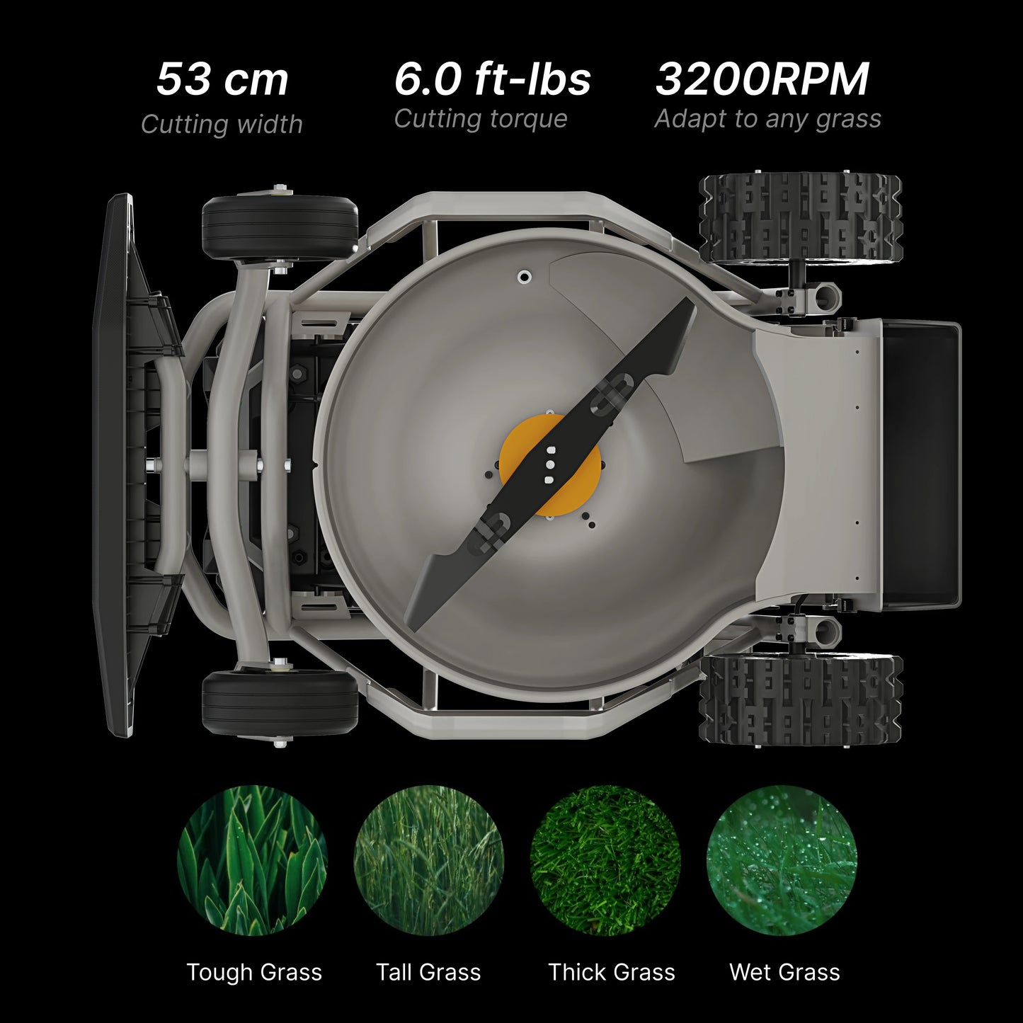 mowrator s1 2wd 45% slope remote control lawn mower with leaf shredding vacuum