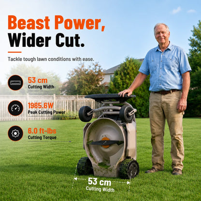Mowrator S1 53cm Leaf & Lawn 2WD 24° (45% Grade) Slope Remote Control Mower