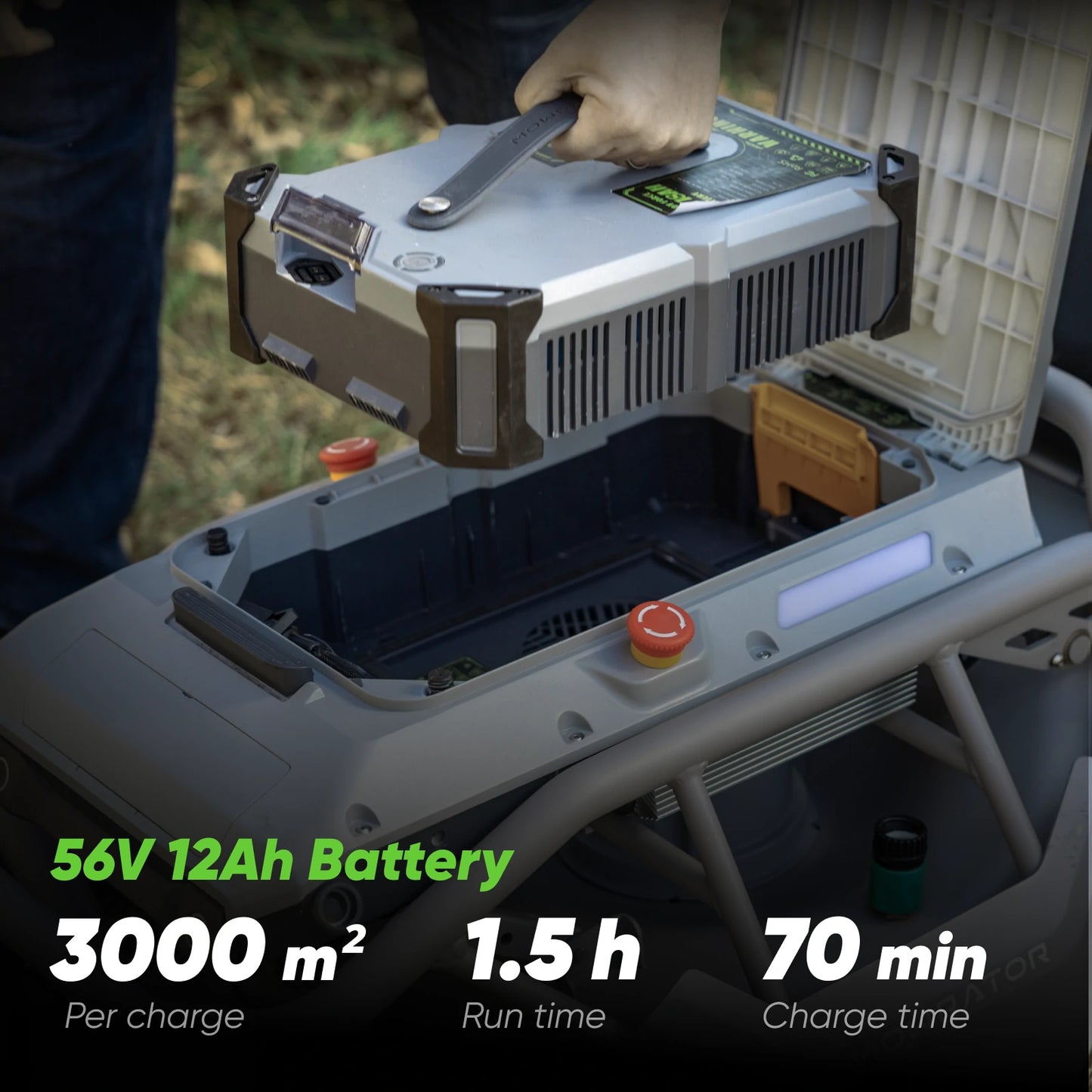 mowrator s1 2wd 45% slope remote control lawn mower with leaf shredding vacuum