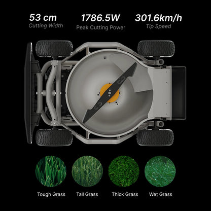 Mowrator S1 53 cm Leaf & Lawn 4WD 119% Slope (50°) Remote Control Mower Grip Tread Tire Edition