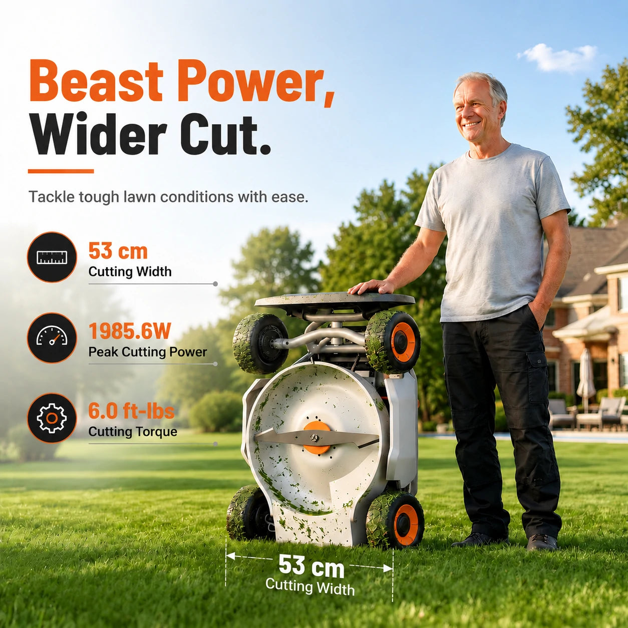 mowrator s1 53 cm leaf & lawn 4wd 75% slope (37°) remote control mower