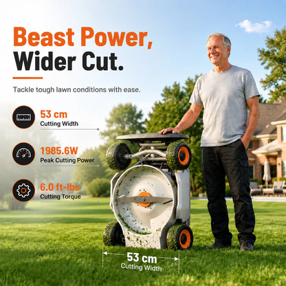 Mowrator S1 53 cm Leaf & Lawn 4WD 75% Slope (37°) Remote Control Mower
