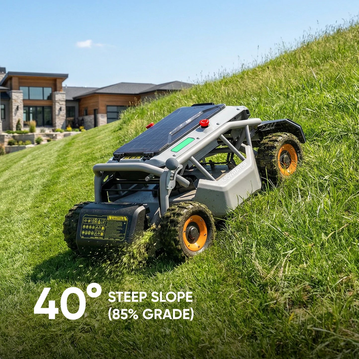 mowrator s1 53 cm leaf & lawn 4wd 85% slope (40°) remote control mower wide wheel edition