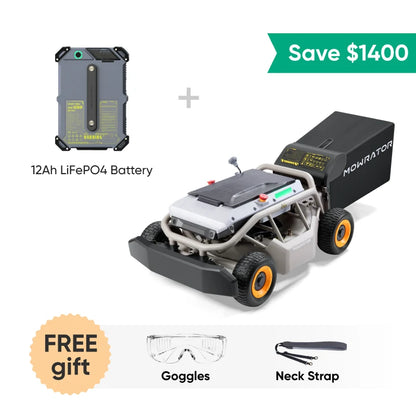 Landscaping Essentials Bundle: Mowrator S1 4WD 18Ah Lawn Mower+Extra 12Ah Battery