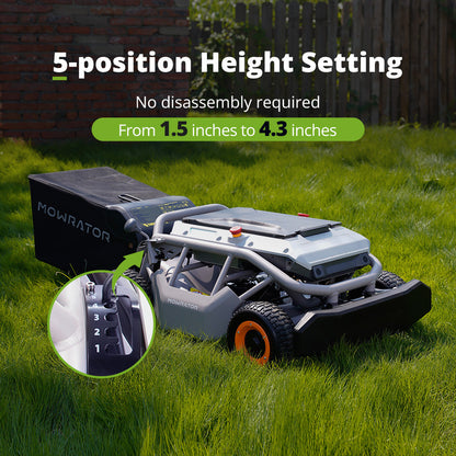 Multi-Function Bundle: Mowrator S1 4WD 18Ah Lawn Mower+Auto Dumping Bag+Vacuum Kit+Self-sharpening Mowing Blade