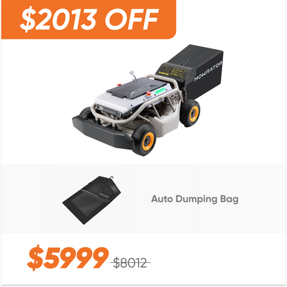 Hassle-Free Mowing Bundle: Mowrator S1 4WD 18Ah Lawn Mower+Auto Dumping Bag