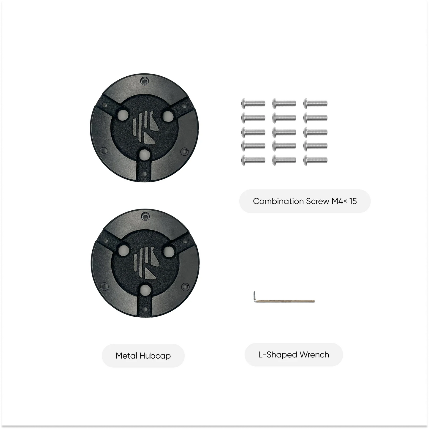 pair of metal hubcaps |  2wd optional upgrade