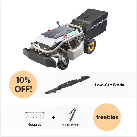 Low Grass Mowing Bundle: Mowrator S1 2WD 12Ah Lawn Mower+Low-Cut Blades