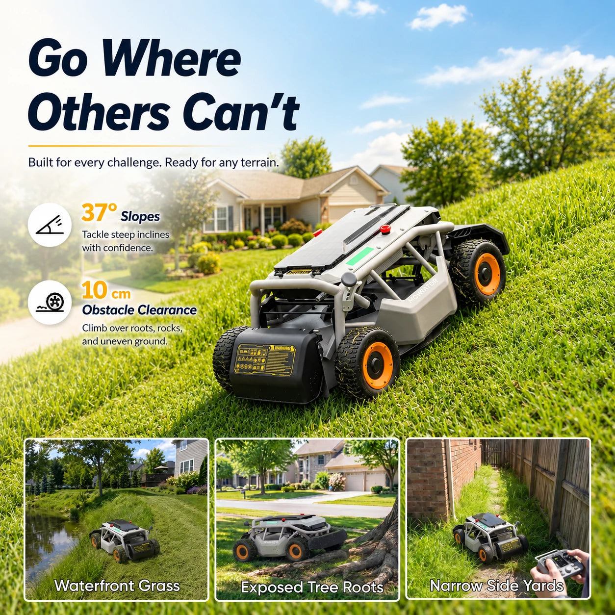 mowrator s1 53 cm leaf & lawn 4wd 75% slope (37°) remote control mower