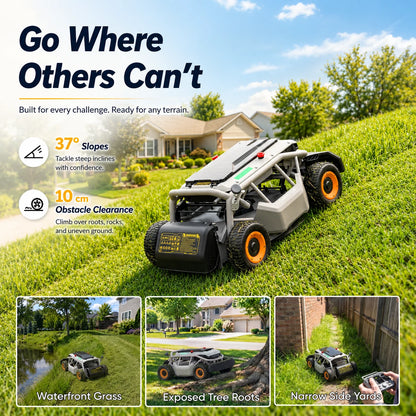 Mowrator S1 53 cm Leaf & Lawn 4WD 75% Slope (37°) Remote Control Mower